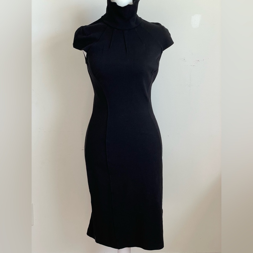 Diane Von Furstenberg Mid-Length Wool Turtleneck Dress (Size 8)